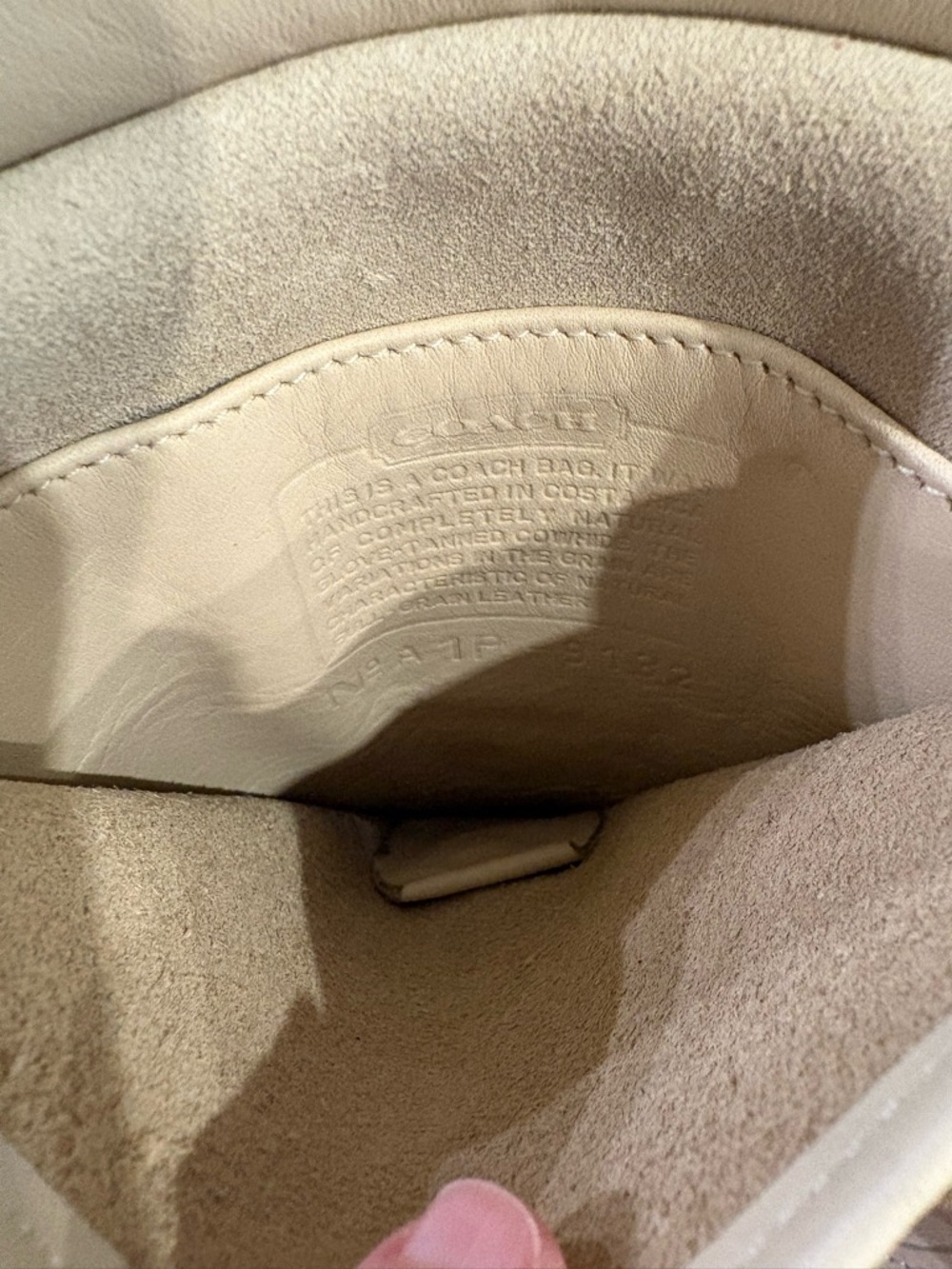 Coach Classic Cream Leather Small Crossbody Bag - Women - Picture 14 of 15